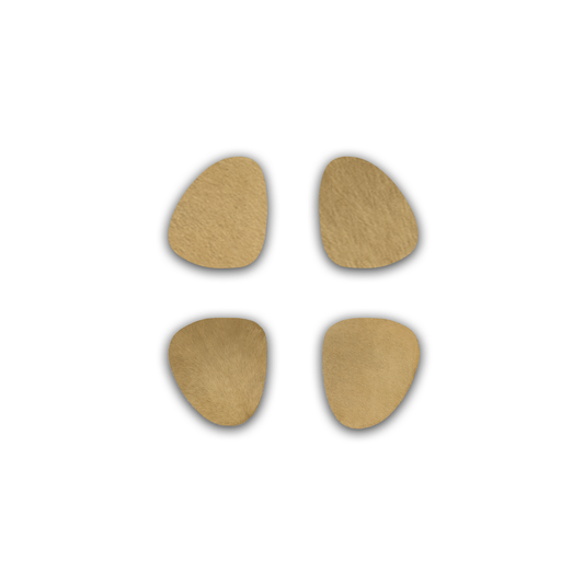 Echte Kuhfell Glasuntersetzer " Die nordische Schönheit" edel schlicht, pflegeleicht, oval champagner blond 11cm - unendlich - schoen