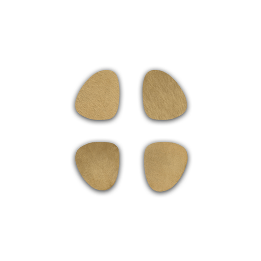 Echte Kuhfell Glasuntersetzer " Die nordische Schönheit" edel schlicht, pflegeleicht, oval champagner blond 11cm - unendlich - schoen