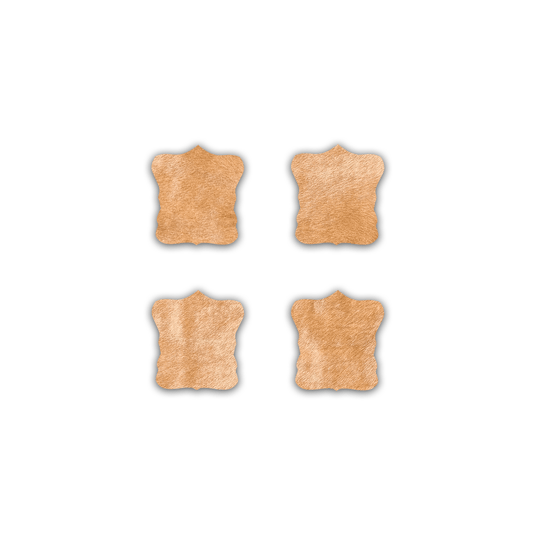 Echte Kuhfell Glasuntersetzer " Die nordische Schönheit" edel schlicht, pflegeleicht, rustikal champanger blond 13cm Ø - unendlich - schoen