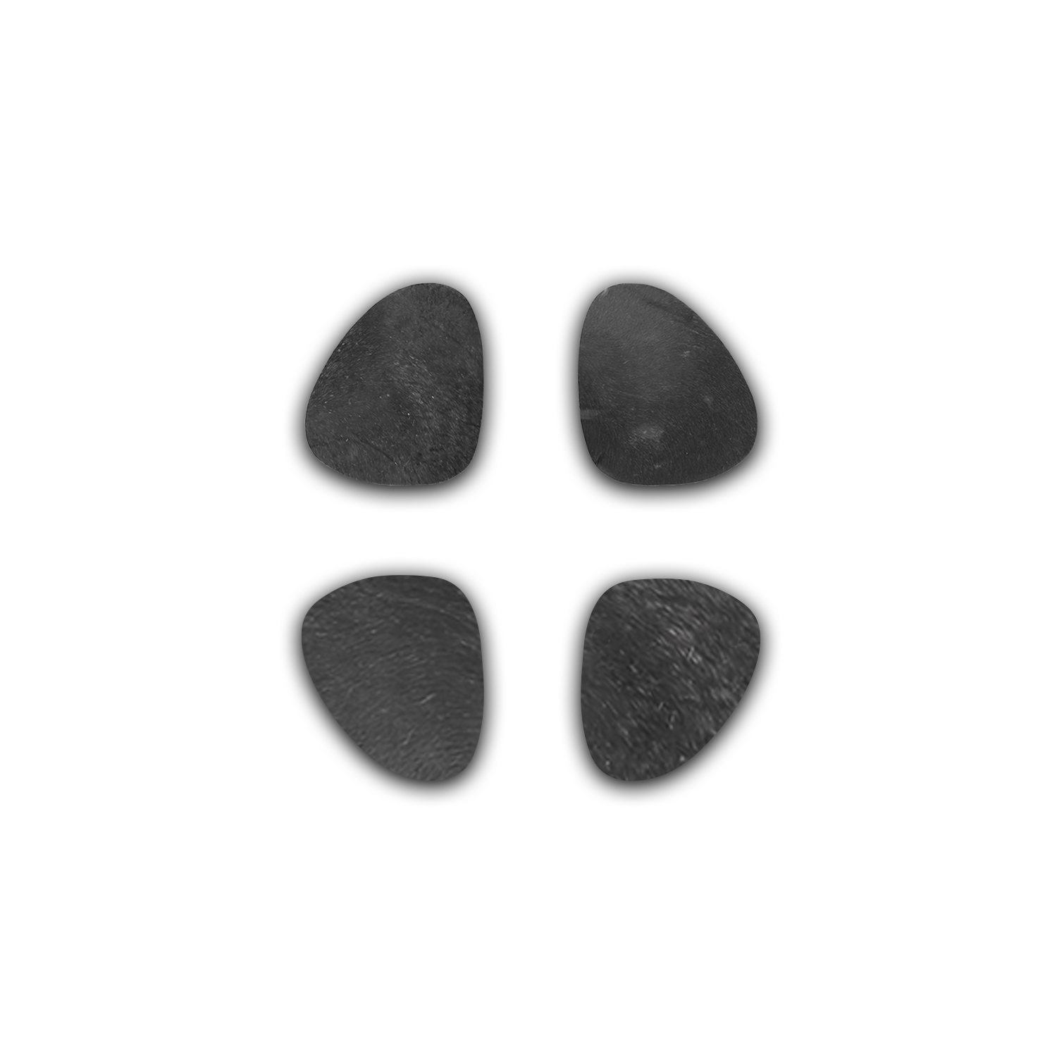 Echte Kuhfell Glasuntersetzer " Die schlichte Schönheit" edel schlicht, pflegeleicht, oval schwarz 11cm - unendlich - schoen