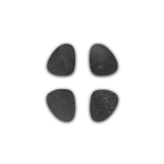 Echte Kuhfell Glasuntersetzer " Die schlichte Schönheit" edel schlicht, pflegeleicht, oval schwarz 11cm - unendlich - schoen