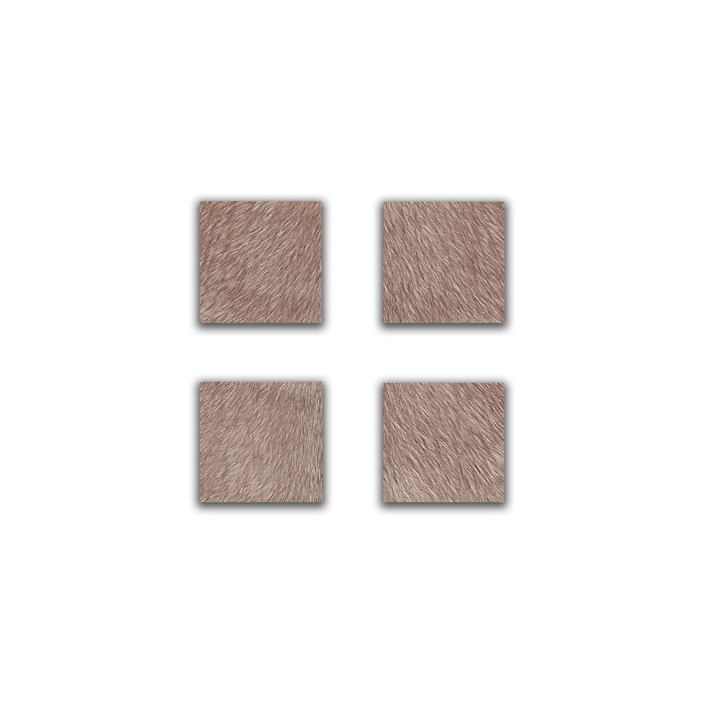 Echte Kuhfell Glasuntersetzer " Die warme Schönheit" edel schlicht, pflegeleicht, modern taupe braun 10x10cm - unendlich - schoen