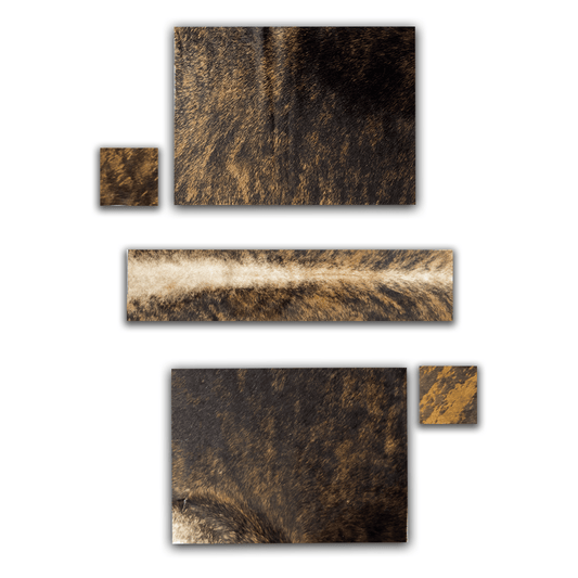 Echtes Kuhfell 2er - Platzset Die exotische Schönheit" Tischset handgefertigt geruchsneutral Esstisch, modern braun gestromt, getigert 40x30cm - unendlich - schoen