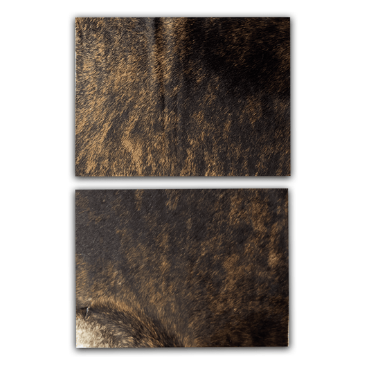 Echtes Kuhfell 2er - Platzset Die exotische Schönheit" Tischset handgefertigt geruchsneutral Esstisch, modern braun gestromt, getigert 40x30cm - unendlich - schoen