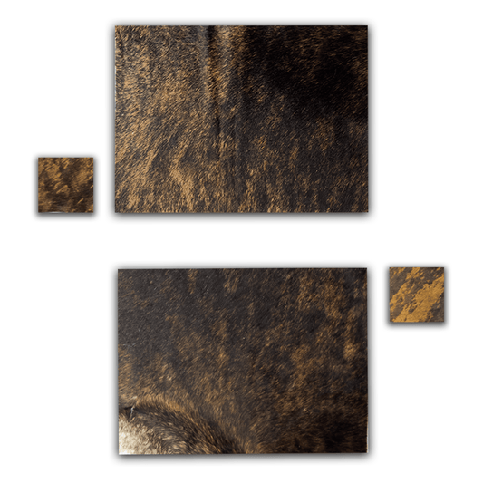 Echtes Kuhfell 2er - Platzset Die exotische Schönheit" Tischset handgefertigt geruchsneutral Esstisch, modern braun gestromt, getigert 40x30cm - unendlich - schoen