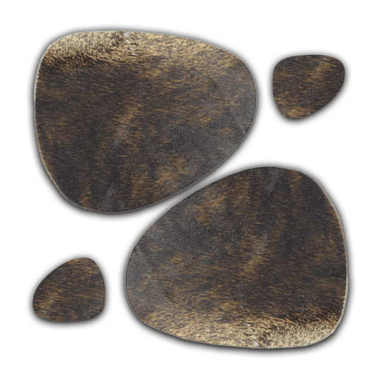 Echtes Kuhfell 2er - Platzset "Die exotische Schönheit" Tischset handgefertigt geruchsneutral Esstisch, oval braun gestromt, getigert 40x32cm - unendlich - schoen