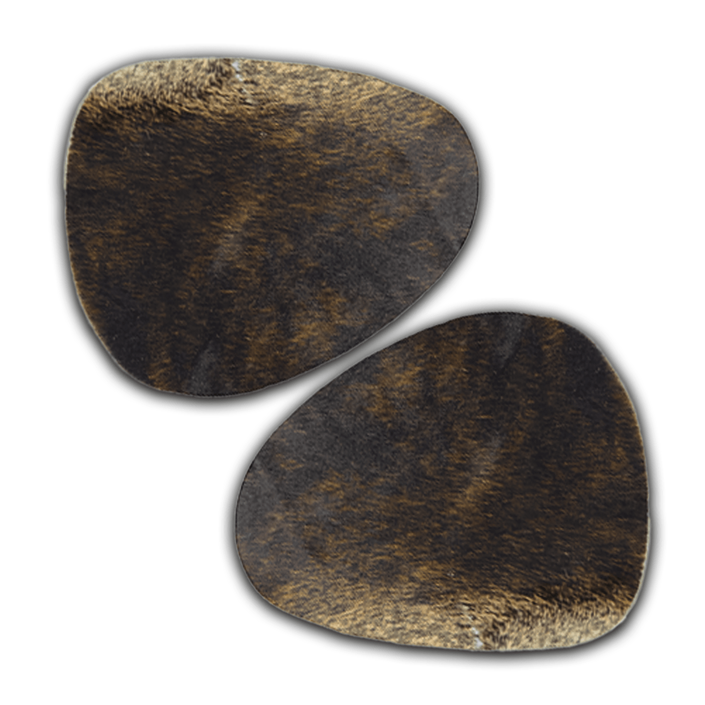 Echtes Kuhfell 2er - Platzset "Die exotische Schönheit" Tischset handgefertigt geruchsneutral Esstisch, oval braun gestromt, getigert 40x32cm - unendlich - schoen