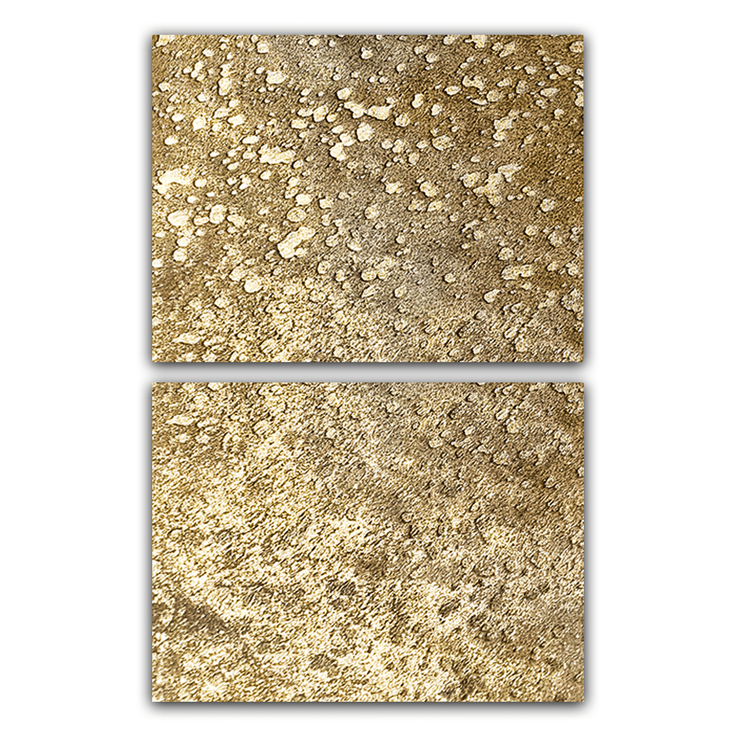 Echtes Kuhfell 2er - Platzset "Die luxeriöse Schönheit" Tischset handgefertigt geruchsneutral Esstisch, modern gold metallic sparkle 40x30cm - unendlich - schoen