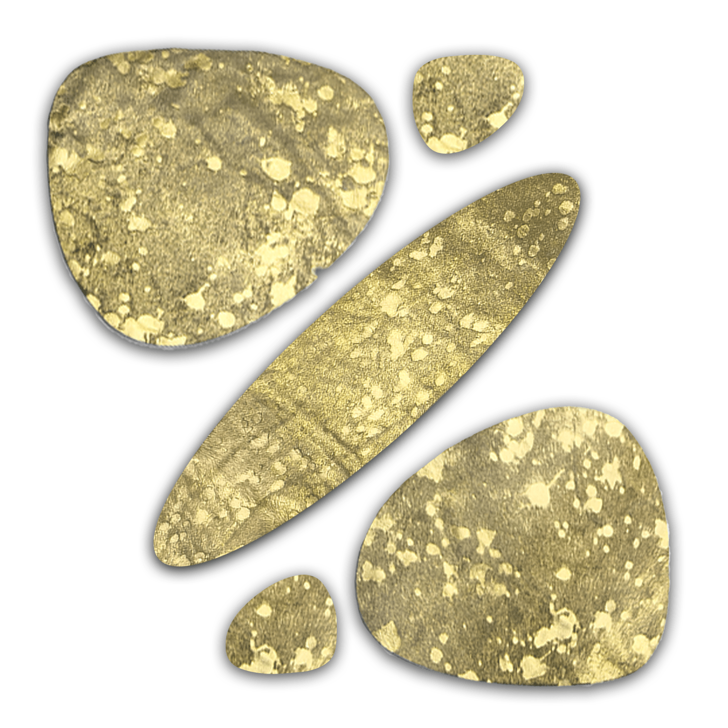 Echtes Kuhfell 2er - Platzset "Die luxeriöse Schönheit" Tischset handgefertigt geruchsneutral Esstisch, oval gold metallic sparkle 40x32cm - unendlich - schoen