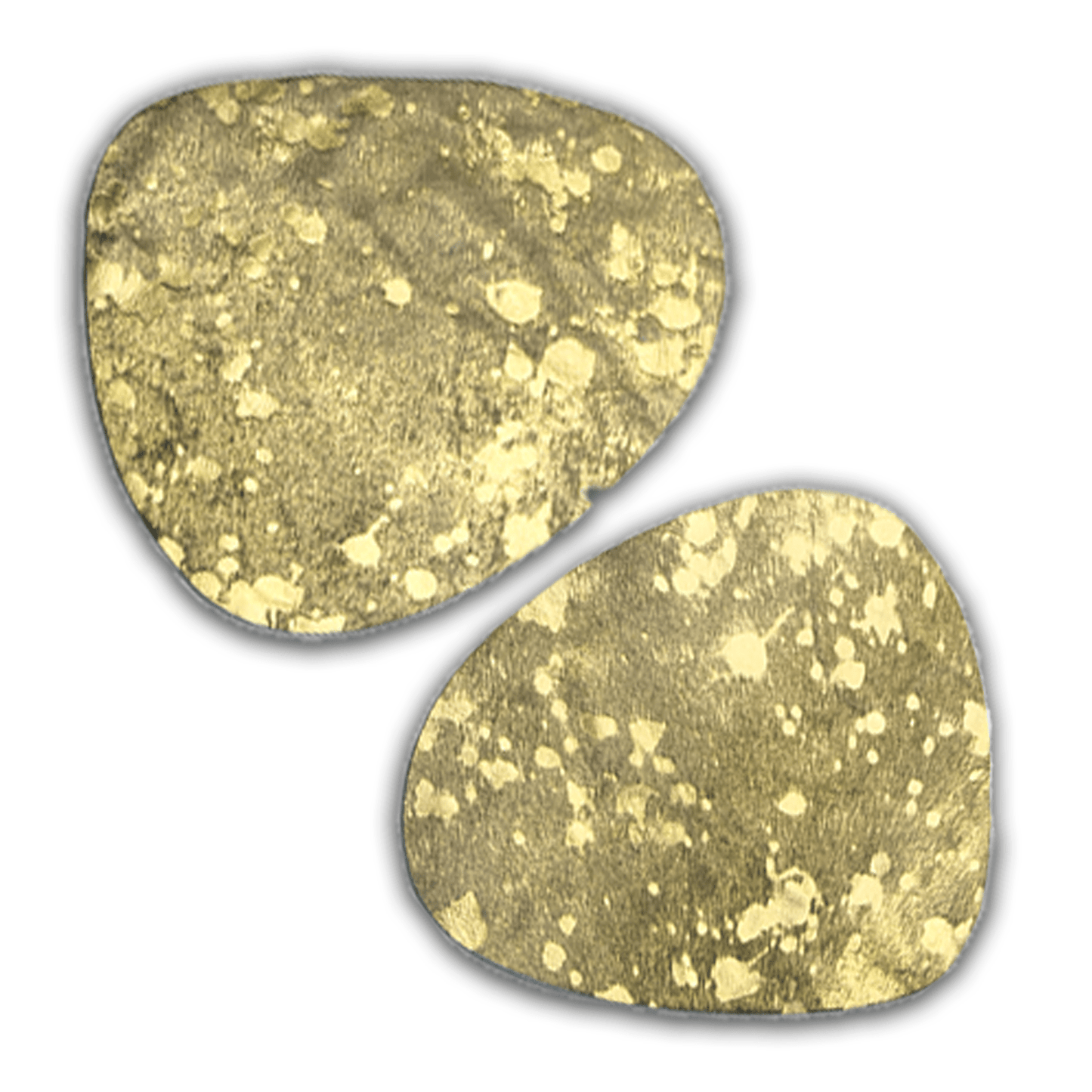 Echtes Kuhfell 2er - Platzset "Die luxeriöse Schönheit" Tischset handgefertigt geruchsneutral Esstisch, oval gold metallic sparkle 40x32cm - unendlich - schoen