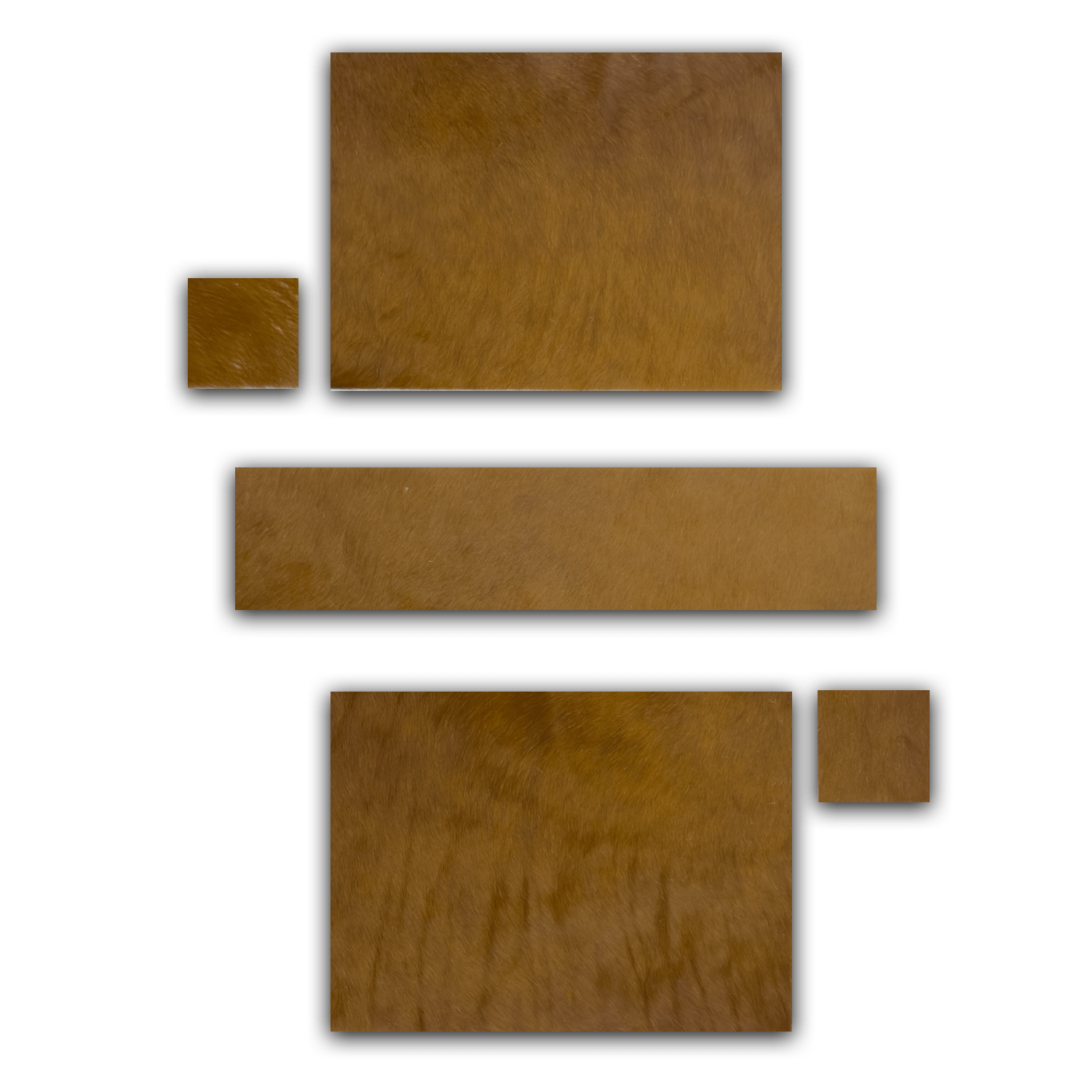 Echtes Kuhfell 2er - Platzset "Die natürliche Schönheit" Tischset handgefertigt geruchsneutral Esstisch, modern rotbraun 40x30cm - unendlich - schoen