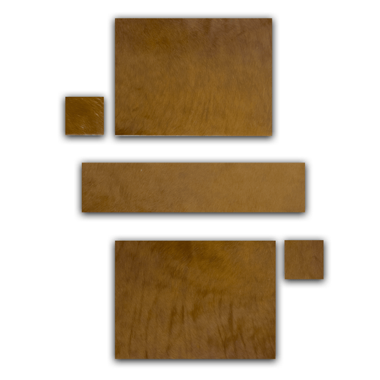 Echtes Kuhfell 2er - Platzset "Die natürliche Schönheit" Tischset handgefertigt geruchsneutral Esstisch, modern rotbraun 40x30cm - unendlich - schoen