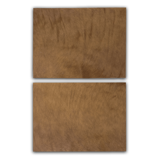 Echtes Kuhfell 2er - Platzset "Die natürliche Schönheit" Tischset handgefertigt geruchsneutral Esstisch, modern rotbraun 40x30cm - unendlich - schoen