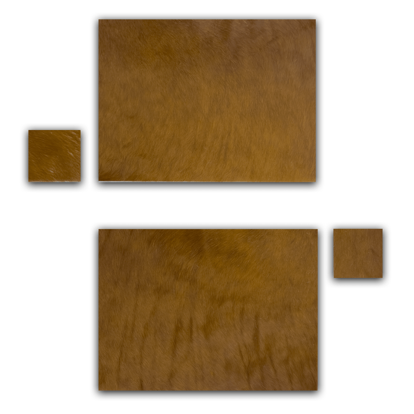 Echtes Kuhfell 2er - Platzset "Die natürliche Schönheit" Tischset handgefertigt geruchsneutral Esstisch, modern rotbraun 40x30cm - unendlich - schoen