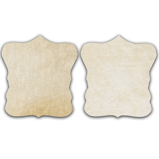Echtes Kuhfell 2er - Platzset Platzdeckchen "Die klare Schönheit" abwischbar Tischset rutschfest Handmade Germany geruchsneutral Esstisch, rustikal chrystal weiss 40x38cm - unendlich - schoen