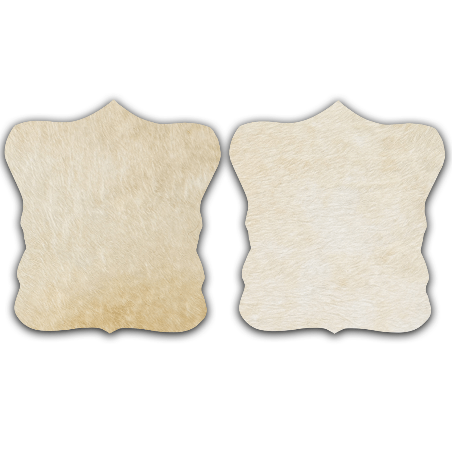 Echtes Kuhfell 2er - Platzset Platzdeckchen "Die klare Schönheit" abwischbar Tischset rutschfest Handmade Germany geruchsneutral Esstisch, rustikal chrystal weiss 40x38cm - unendlich - schoen
