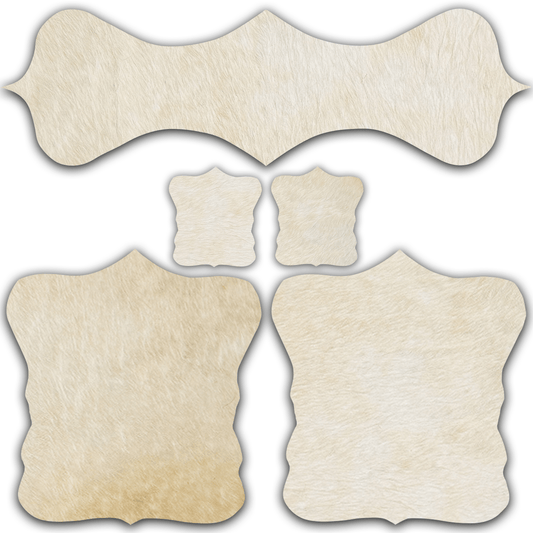 Echtes Kuhfell 2er - Platzset Platzdeckchen "Die klare Schönheit" abwischbar Tischset rutschfest Handmade Germany geruchsneutral Esstisch, rustikal chrystal weiss 40x38cm - unendlich - schoen