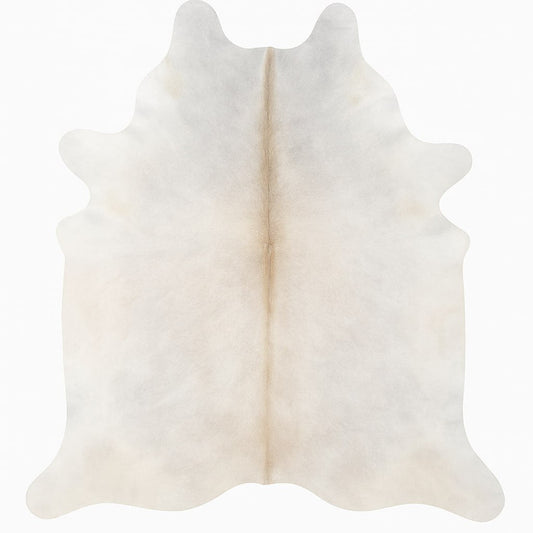 Kuhfell / Rinderfell Teppich "chrystal weiss" XL ca. 180 x 190 cm - unendlich - schoen