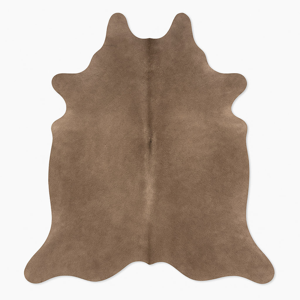 Kuhfell / Rinderfell Teppich "taupe braun" XL ca. 170 x 190 cm - unendlich - schoen