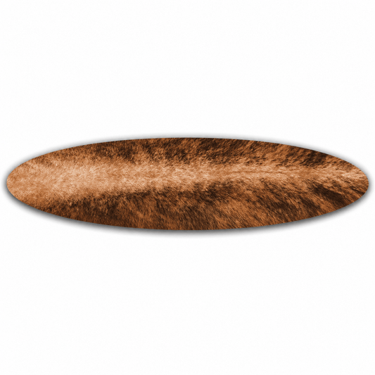 Kuhfell Tischläufer oval Braun-Gestromt – Die exotische Schönheit | 13 x 50 cm - unendlich-schoen - Echte Kuhfelle, Platzsets & Tischläufer
