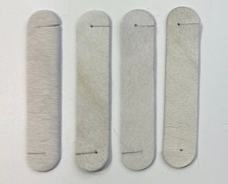 Serviettenringe aus echtem Kuhfell "Die klare Schönheit" Extravagant für den besonderen Anlass, Wohnzimmer Esstisch, chrystal weiss 13x3,5cm - unendlich - schoen