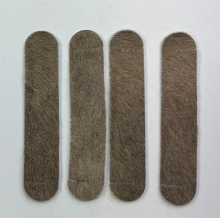 Serviettenringe aus echtem Kuhfell "Die moderne Schönheit" Extravagant für den besonderen Anlass, Wohnzimmer Esstisch, taupe grau 13x3,5cm - unendlich - schoen