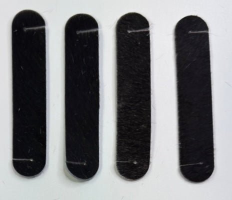 Serviettenringe aus echtem Kuhfell "Die schlichte Schönheit" Extravagant für den besonderen Anlass, Wohnzimmer Esstisch, schwarz 13x3,5cm - unendlich - schoen