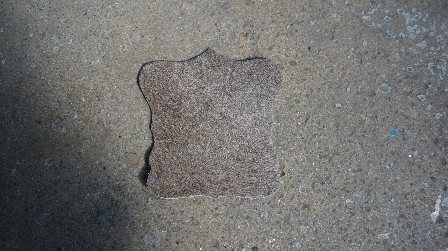Echte Kuhfell Glasuntersetzer " Die moderne Schönheit" selten, edel schlicht, pflegeleicht, rustikal taupe grau 13cm Ø - unendlich - schoen