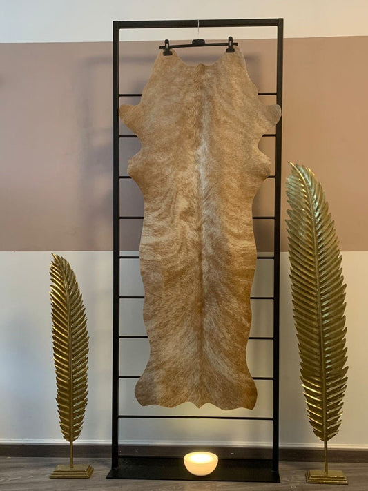 Echter Kuhfell Teppich klein "Die nordische Schönheit" Läufer für Wohnzimmer Flur Eingangsbereich, Rinderfell für kleinere Flächen, rustikal champagner blond 160x70cm / 120x55cm - unendlich - schoen